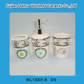 2015 accesorios de baño de cerámica estilo nuevo conjunto, traje de baño de tres piezas
